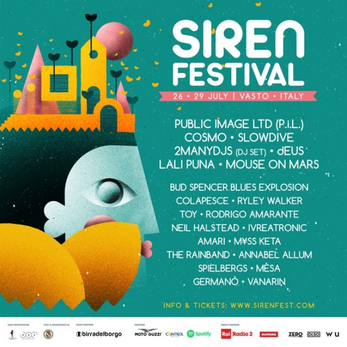 Siren Festival 2018 - Ecco la line up: Public Image LtD (Pil), Cosmo, Slowdive, 2Manydjs, Deus, Lali Puna, Mouse On Mars e molti altri!